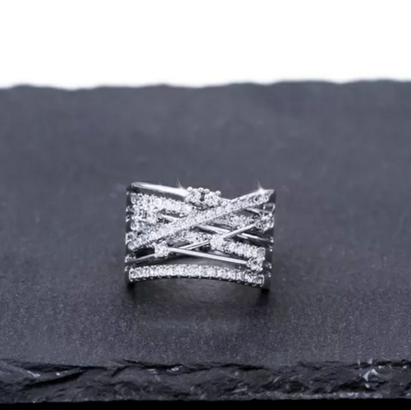 New Silver Wide Multilayer Ring - Picture 5 of 6